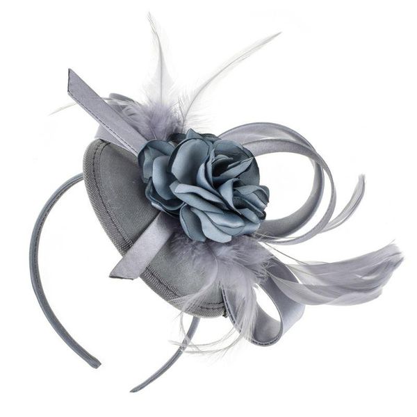 

женщины женщины elegant перо клип цветок top hat cap pillbox оголовье волосы для свадьбы свадебного фестиваля партии банкет lrnzc волоса, White