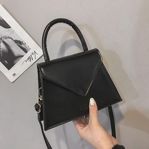 

women leather flap bag simple solid color shoulder bag luxury handbags women classic design messenger bags #15