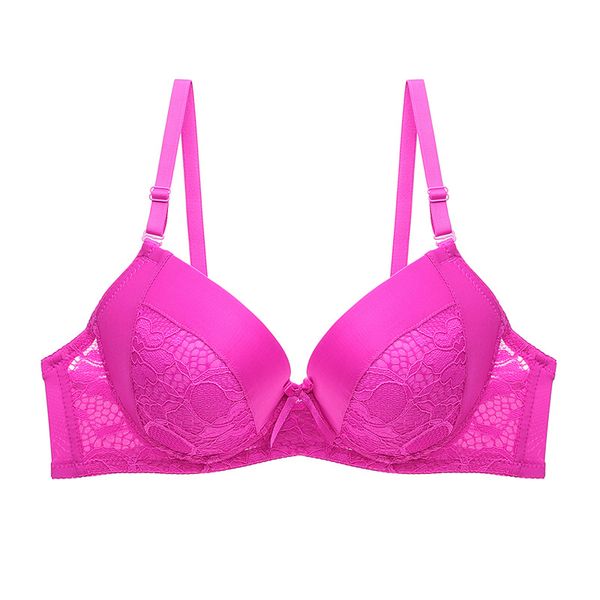 

women solid b c lace bra push up big size underwear for lady brassiere plus size, Red;black
