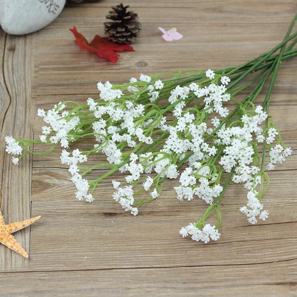 

3pcs artificial flowers plastic baby's breath branch fake gypsophila flower arrange plants diy wedding decoration fleurs wreath