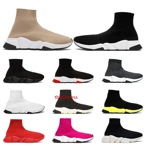 

2020 socks designer shoes platform luxury casual of triple beige black white red bule flat mens womens sports sneakers fashion size 36-45