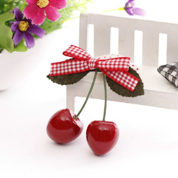 

2020 newkids girl hair clip cartoon cherry hairclip hairpin baby headbands for girls flores haarspeldjes voor meisjes, Slivery;white