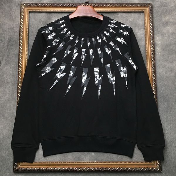 

Нил Барретт новые толстовки мужские декольте цветочная молния печать с длинным р