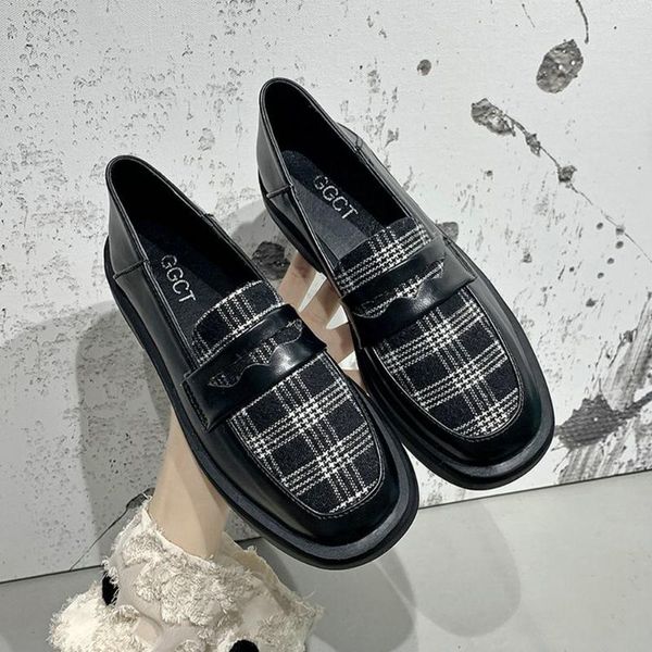 

women new fashion shoes slip on leather shoes ladies flats casual b63-70 jy, Black