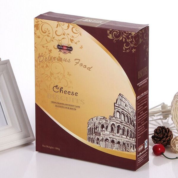 

leisure food kraft paper packaging box with plastic lid,custom design printed food grade donut packaging paper box ---px0105