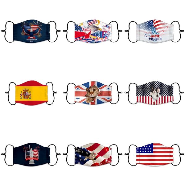 

designer pm2.5 protective masks boys girls cartoon mouth face masks breathable earloop washable reusable cotton breathable #5241
