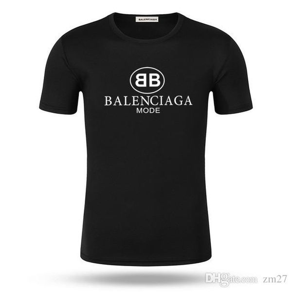 

summer 2019 new men's t-shirt fashion printed t-shirt s-5xl, White;black