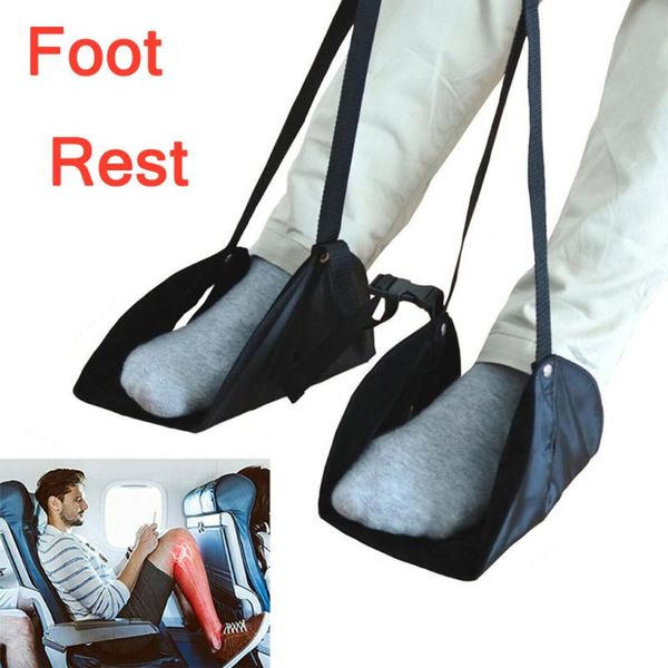 

comfy hanger travel airplane footrest hammock made with memory foam foot 6.75