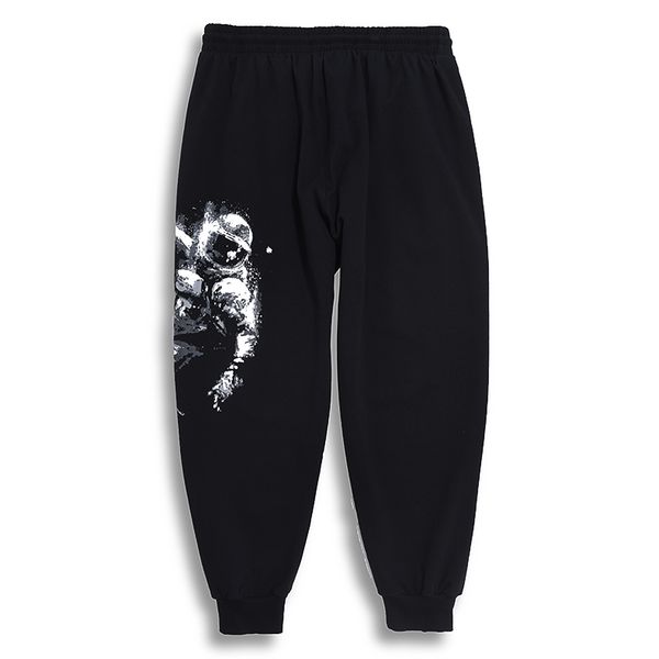 

haloo world 8xl 7xl 6xl men pants printed trousers mens joggers sportswear fitness gym pants male vintage sweatpants, Black