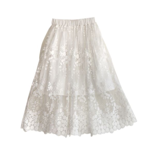 

children skirt kids summer lace skirt children baby girls long skirts new fashion girl clothes 8 10 12 14 years y200704