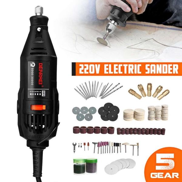 

192pcs 220v/110v electric grinder machine set engraving pen drill diy wood carving milling rotary polishing engraver tools