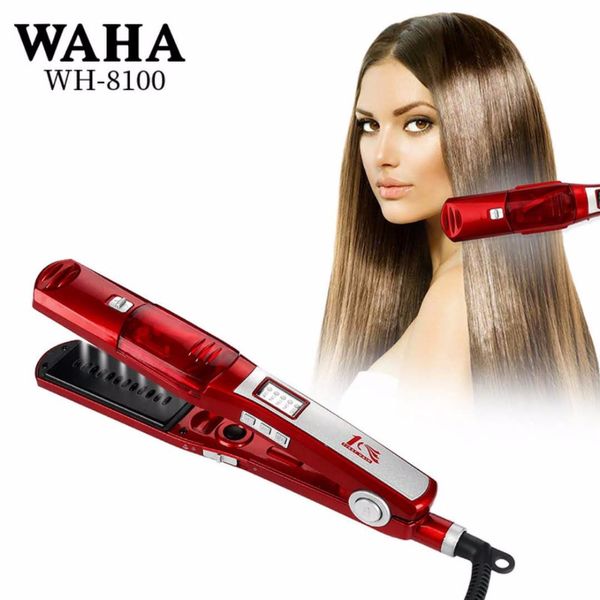 

2018 explosion steam spray multi-function hair straightener wet and dry dual-use electric straightening plate, Black
