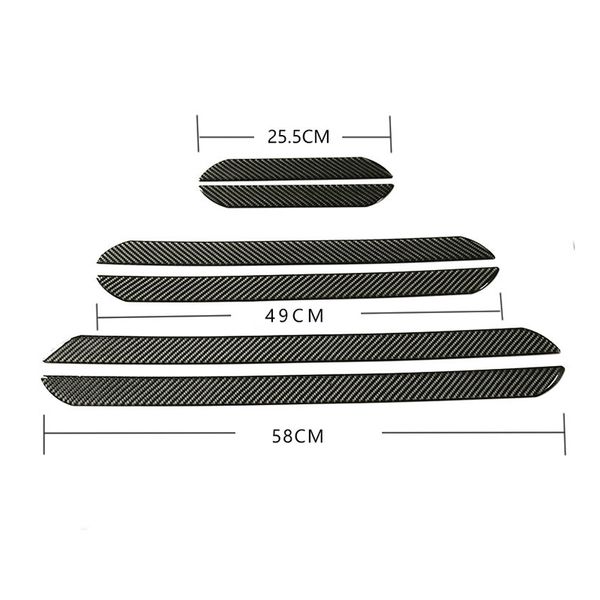 

car supplies carbon fiber door pedal sill wear sticker decorative carbon fiber threshold pedal guard plate