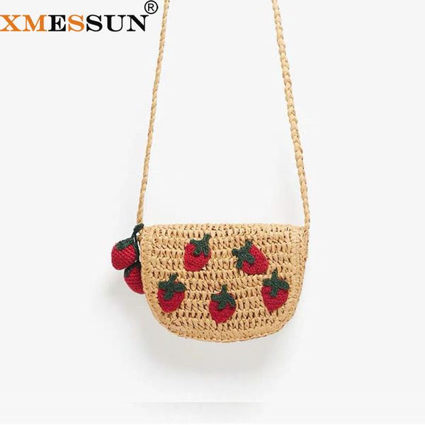 

xmessun women straw bag 2020 new summer fashion beach bag rattan woven shoulder messenger female waist belt ins h384