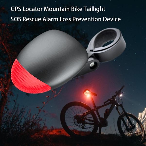 

long standby time bicycle gps locator mountain bike taillights sos rescue alarm anti lost device vibration real-time positioning