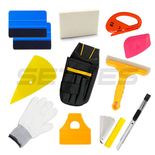

car wrapping installation tool kit vinyl wrap bag squeegee razor glove cut knife