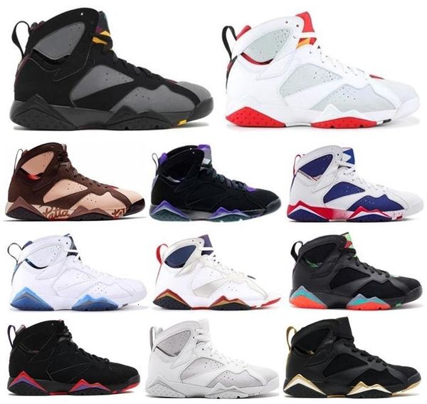 

7 7s bordeaux hare ray allen tinker alternate olympic patta men basketball shoes french blue barcelona nights sneaker with box