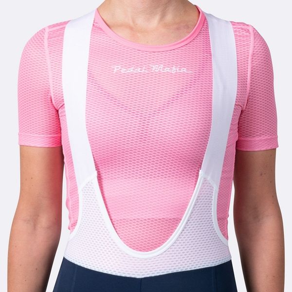 

super light 2019 summer women mesh cobweb breathable bike cycling base layer pink bicycle short sleeve shirt sport underwear, Black;red