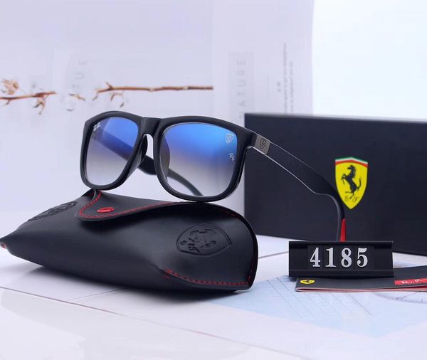 

brand mens designer sunglasses with logo luxury sunglasses adumbral square sun glasses model r4185 6 colors with box, White;black