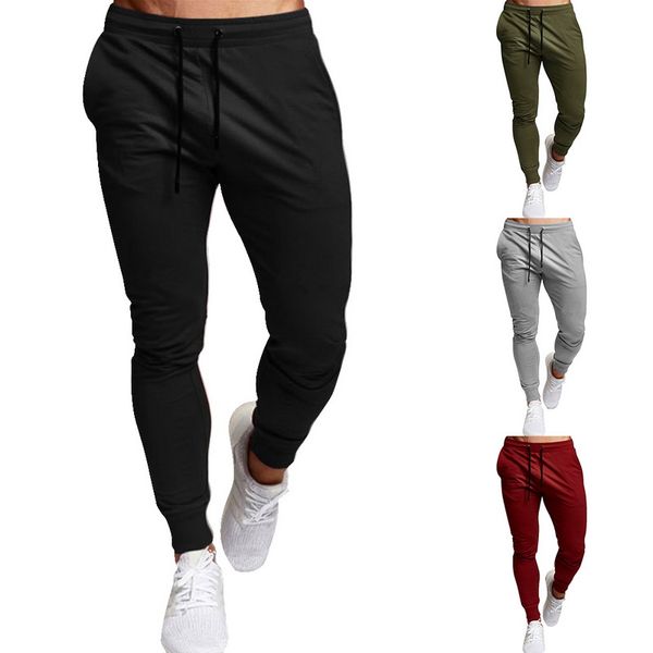 

new joggers men autumn winter brand gyms sweatpants men's joggers trousers sporting clothing the bodybuilding pants, Black
