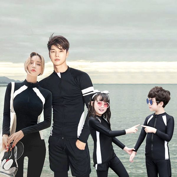 

zpdya 2020 children's split women's sunscreen long sleeve trousers parent-child 2020 children's split swimsuit women's s, White;black