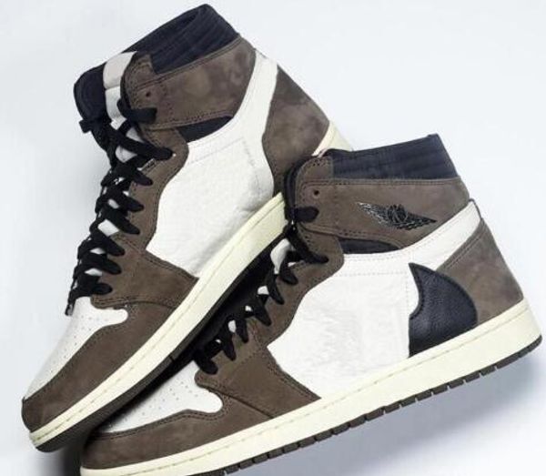 

mens shoes 1 high og travis new scotts cactus jack suede dark mocha ts sp 3m basketball shoes men 1s sneakers with box