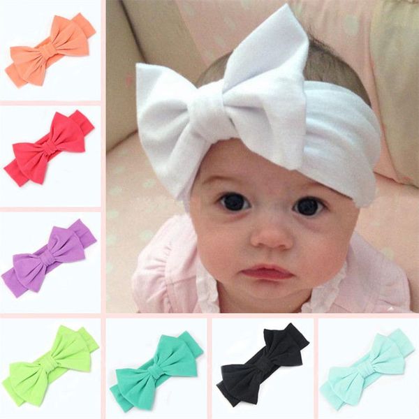 

2020 pudcoco baby girl оголовье малышей девочки детские аксессуары для детей лук hairband ободки stretch тюрбан узел глава wrap 10color, Slivery;white