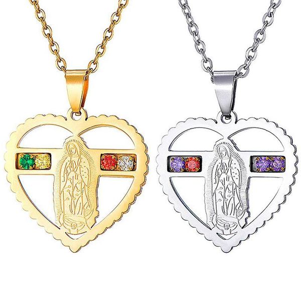 

designer necklace colored diamonds love vir gin ma ry necklace pendant gua da lupe necklaces luxury designer jewelry women necklace, Silver