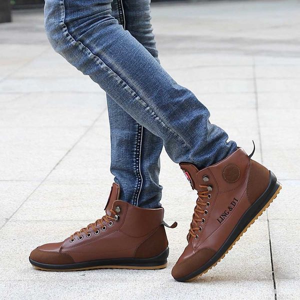 

men's shoes leather boots sports casual shoes british style vintage boots sports casual british style