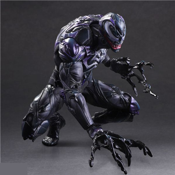 

play arts kai series marvel moive venom pvc action figure model 2 colos collection doll toy kids gift for christmas birthday