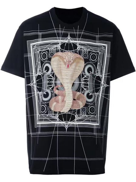 

fashion men women personalized 3d digital printed cotton short-sleeved t-shirt loose round neck black sports t-shirt, White;black