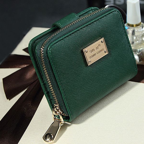 

2019 new fashion wallet women casual lady portfelpurse clutch wallet short small bag with card holder zipper clutch, Red;black