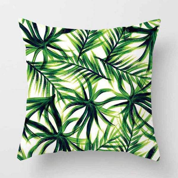 Printed Easy Clean Office Tropical Plants Living Room Soft