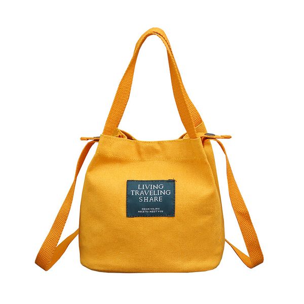 

2020 new women small canvas cloth bag women's bag crossbody shoulder handbag small bucket girls children