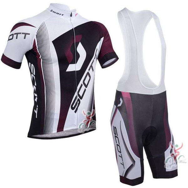 

2020 pro scott cycling jerseys bike clothes bicycle clothing mens short sleeves bib shorts set mtb maillot ropa ciclismo c0226, Black;red