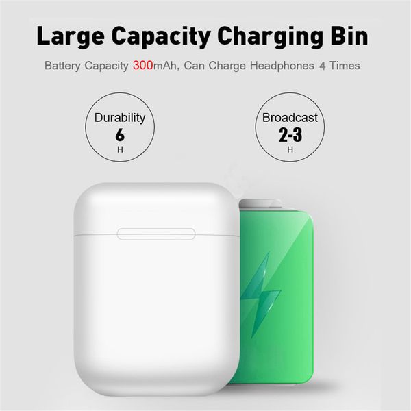 

for airpods i11 tws 5.0 for airpods earphones in-ear music earbuds stereo headset box with smart bullet window ing
