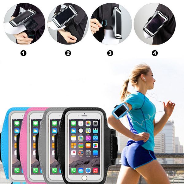 

outdoor running phone bag holder waterproof armband case for samsung iphone 4-6" jogging pouch bag bolsa para correr