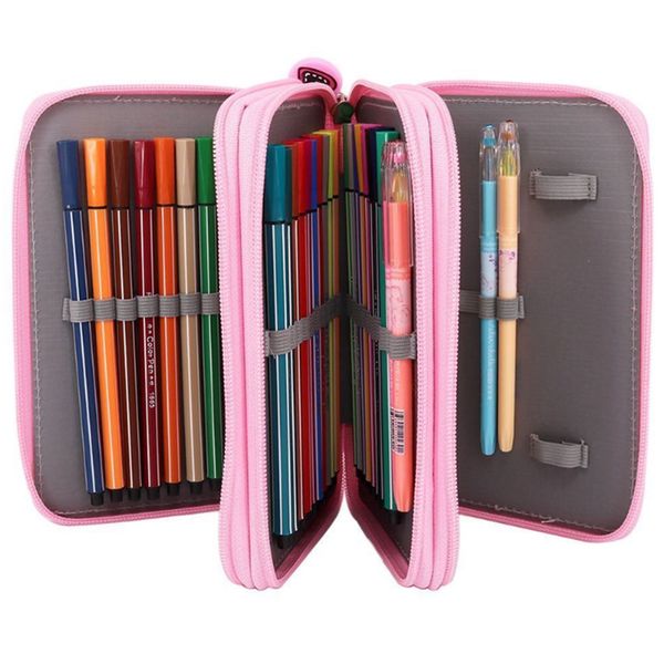 

wareable oxford colored pencil bags large 52 slots pencil organizer portable watercolor wrap case with handle
