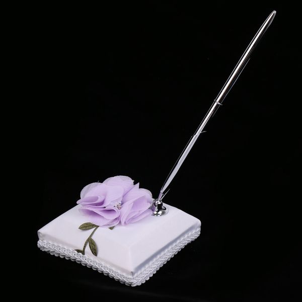 

свадебный атласный цветок подпись ручка держатель ручки набор свадебный гость подпись