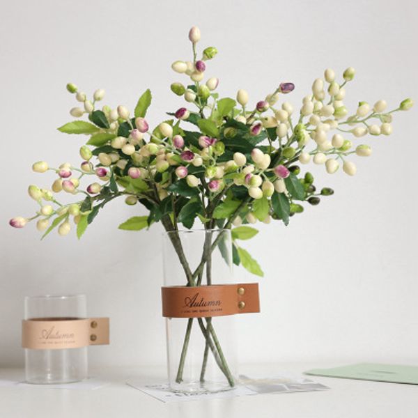 

nordic pastoral christmas flower factory украшение дома настенные растения настенные поддельные цветы ягоды оливковые фрукты бобовые ветви