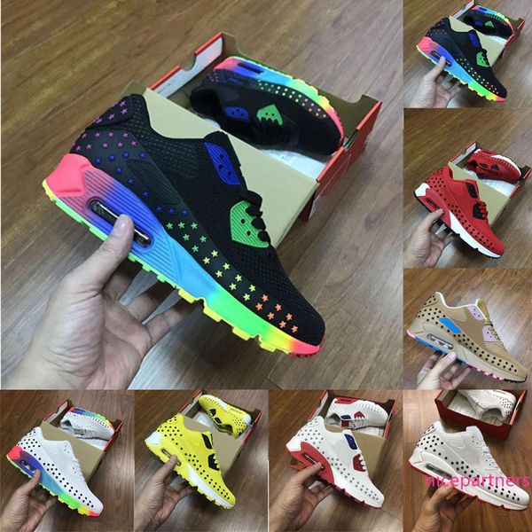 

новый kpu 90 кроссовки для мужчин спортивный тренер chaussures мужчины черный белый тройной s 90s человек дизайнерская обувь модные кроссовк