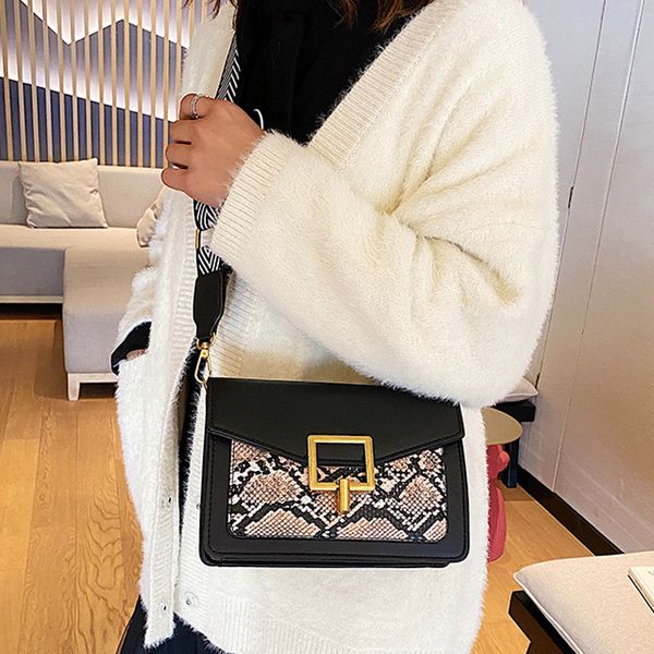 

fashion ladies casual vintage crossbody classic serpentine wild messenger bag shoulder bag female outdoor anti-theft phone