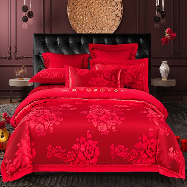 

роскошные постельные принадлежности простыни наволочки жаккардовая вышивка четыре популярных размера king size  size высокое качество с