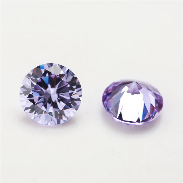 

1000pcs 5a grade lavander 1.0~20mm cubic zirconia stone round cut loose cz stone synthetic gems, Black