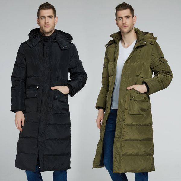 

men's down jacket male coats long winter jacket men clothes bodywarmer hooded fashion 2020 new casacos masculino pph762, Black