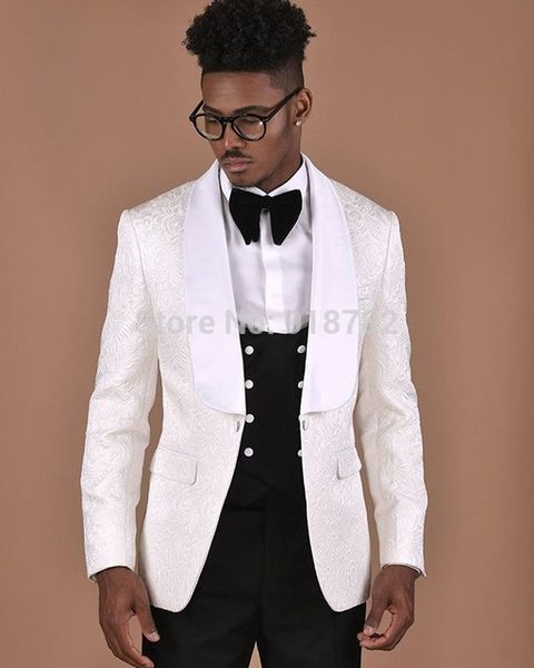 

handsome one button groomsmen shawl lapel groom tuxedos men suits wedding/prom/dinner man blazer(jacket+pants+tie+vest) a538, Black;gray