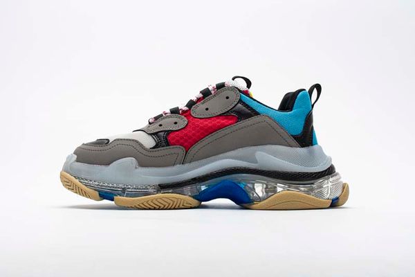 

2019 dad shoes paris 17fw triple-s sneakers men/women light grey running shoes cushion shoes szie 35-45