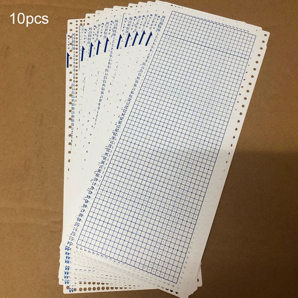 

10pcs sewing tool 24 needles paper knitting machine punch card spare parts pattern durable practical blank diy universal, Black