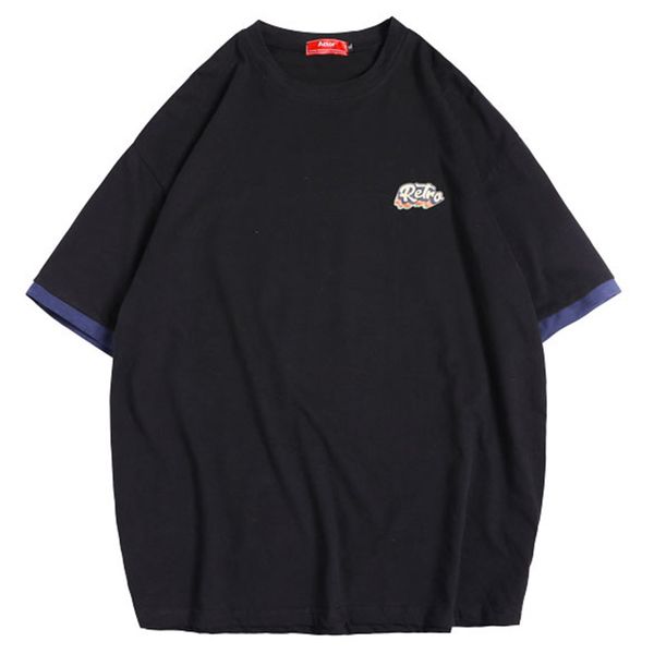 

негабаритные футболки мода camisetas мужчины большой хлопок мужская одежда hombre с коротким рукавом футболка стильная свободная летняя одеж, White;black