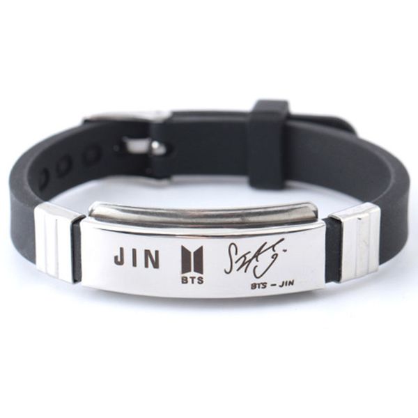 Fashion Kpop Bts Bangtan Boys Bracelet Suga Jimin V Wristband Titanium Steel Silicone Bracelet Fashion Women Men Jewelry Photo Charm Bracelet Leather Charm Bracelets From Best4goods 1 62 Dhgate Com